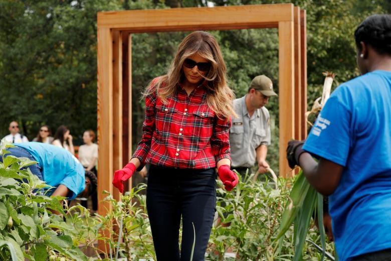 تصاویر | باغبانی همسر ترامپ در کاخ سفید